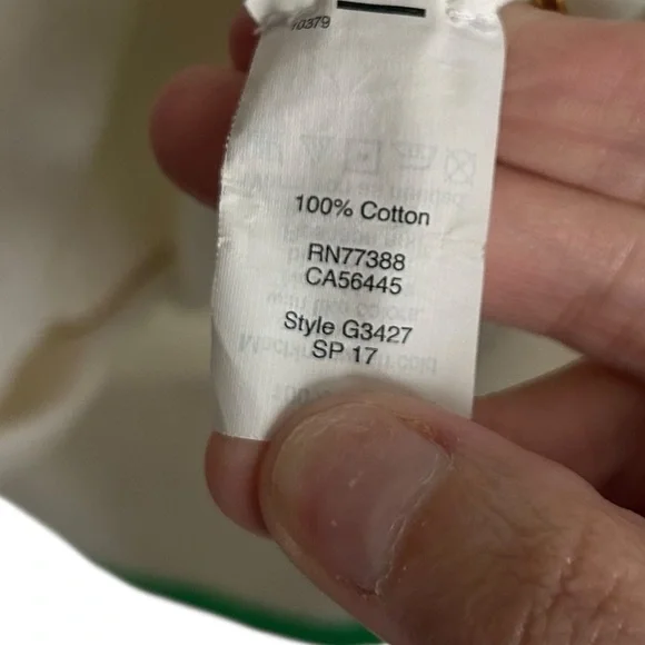 J Crew The Caryn Cardigan White/Cream & Green trim size Large - Picture 10 of 12